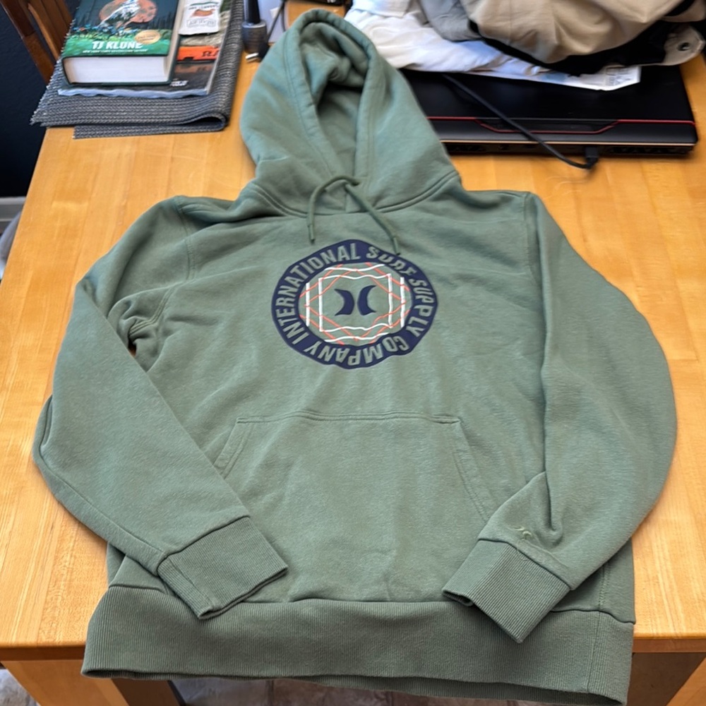 Hurley Green Sweatshirt Hoodie with Logo